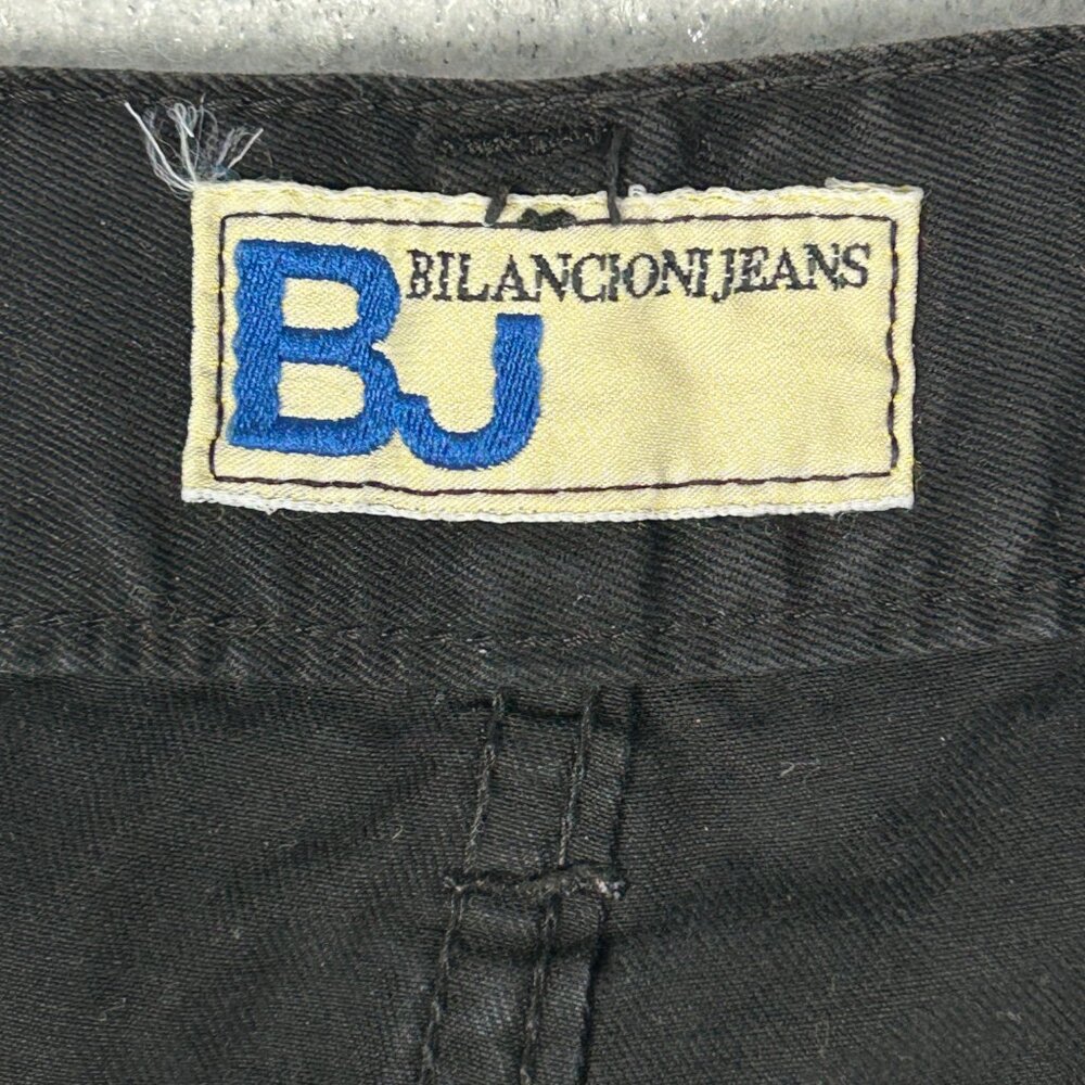 Umberto Bilancioni Jeans Mens EU 50 US 32x26.5 Italy Black Baggy Taper High Rise - Picture 12 of 15